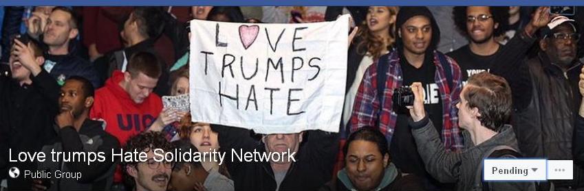 Trump Love trumps hate solid netwk fb -ed